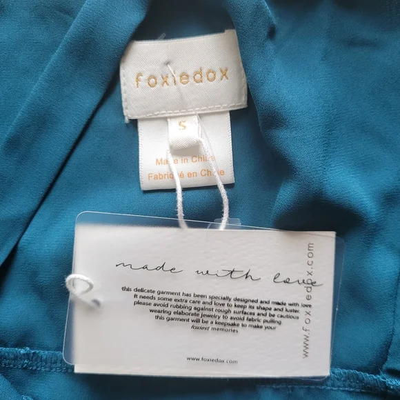 Foxiedox Blue Dress Cocktail Eyelash Lace NWT - Picture 3 of 10